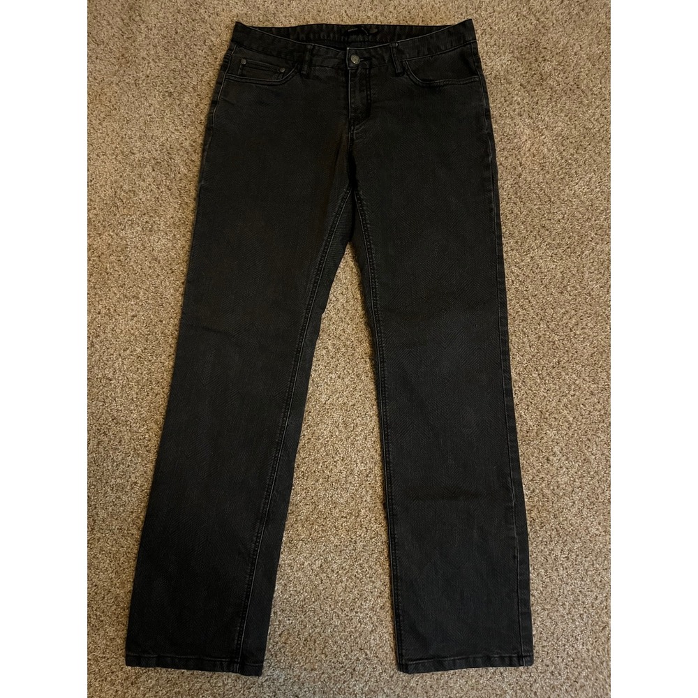 Prana Women's Jeans 8/29 Black Thermal Lined Straight Leg Denim Gorpcore Granola